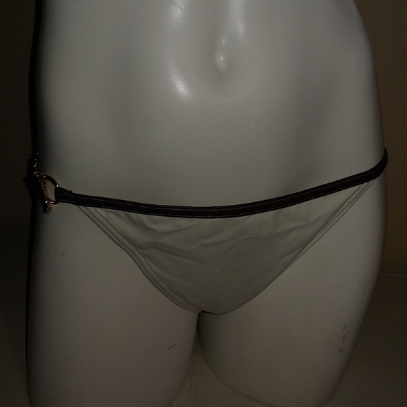 Victoria’s Secret Bikini Bottom Toggle-chain Strap Leatherette Bikini VS Swim - Picture 10 of 15